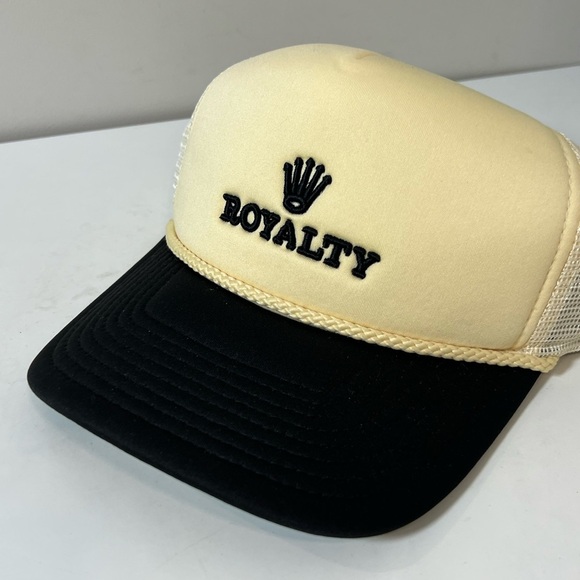Brand New Field Grade Rolex Royalty Cream and Black Mesh Rope Cap Hat - Picture 1 of 6
